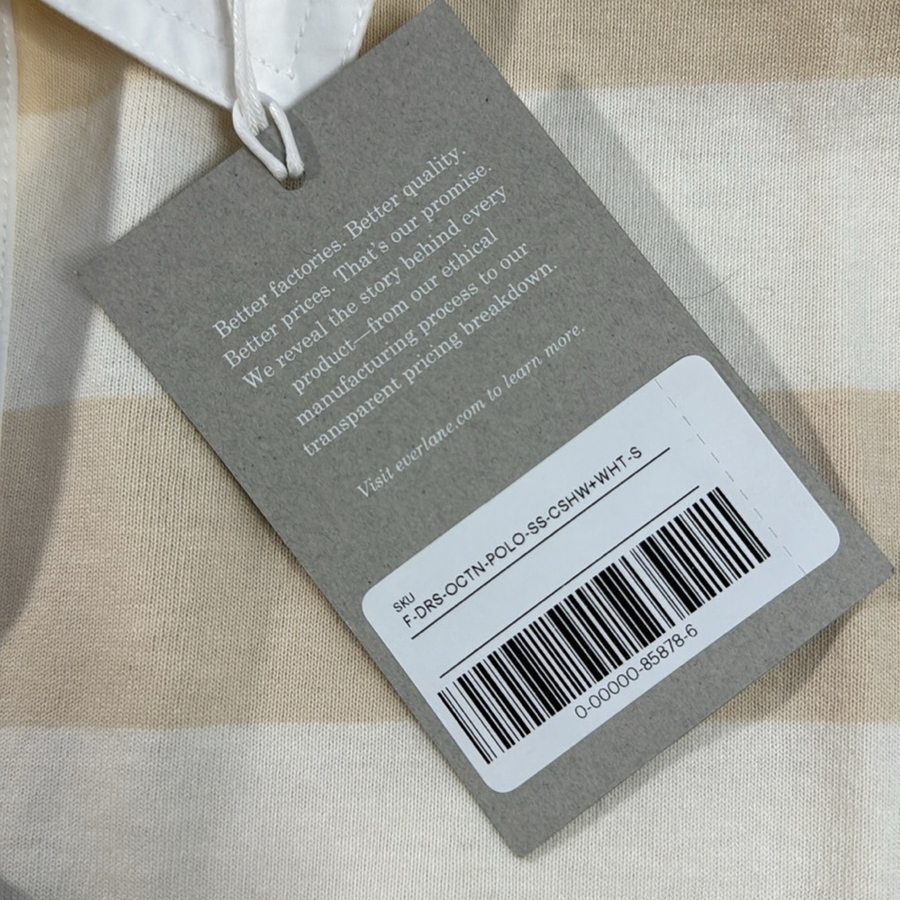 NWT Everlane The Organic Cotton Striped Polo Dress Small - Picture 6 of 11